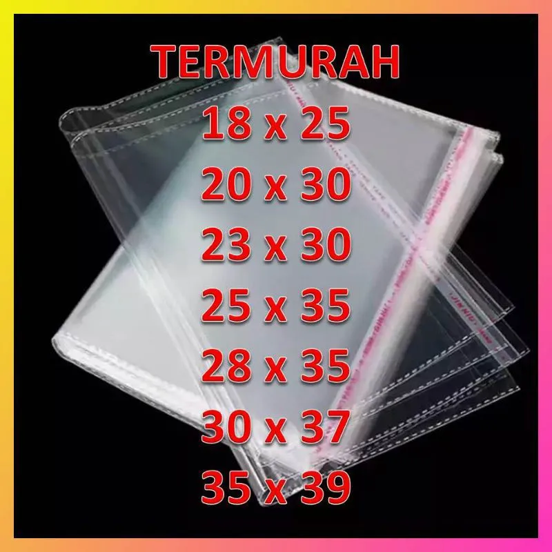 OPP SUPER TEBAL!! OPP LEM/OPP SEAL 05 (TERMURAH) OPP LEM / OPP SEAL /PLASTIK PAKAIAN(ISI 100)