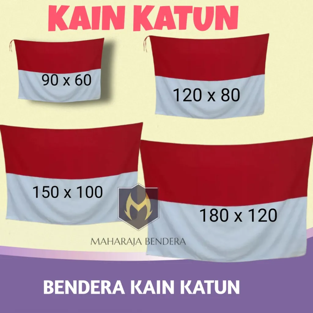 Bendera Merah Putih Kain Katun Tebal  Sangsaka indonesia HUT Kemerdekaan RI Dirgahayu