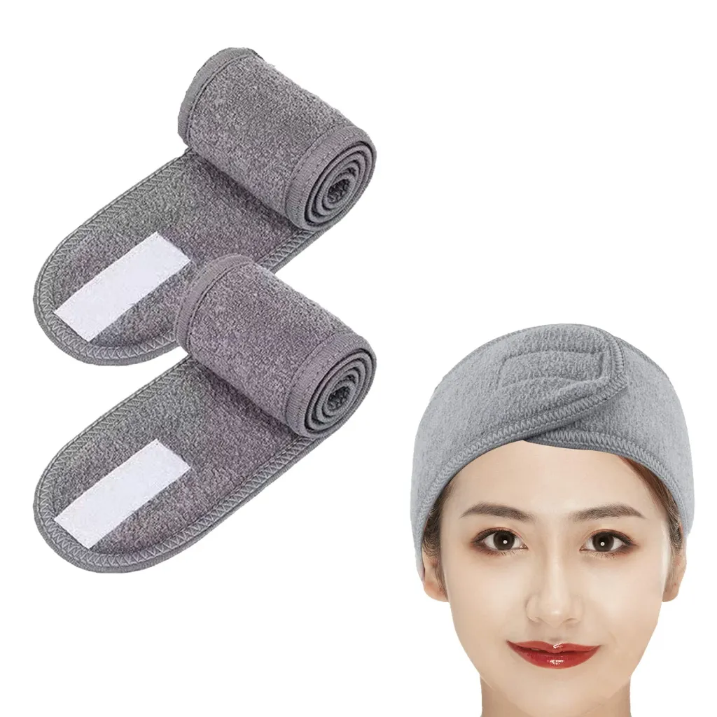 Ikat kepala velcro pencuci mukaaksesoris rambut Latihan yoga sederhana Jepit Rambut Wanita Bandana warna padat
