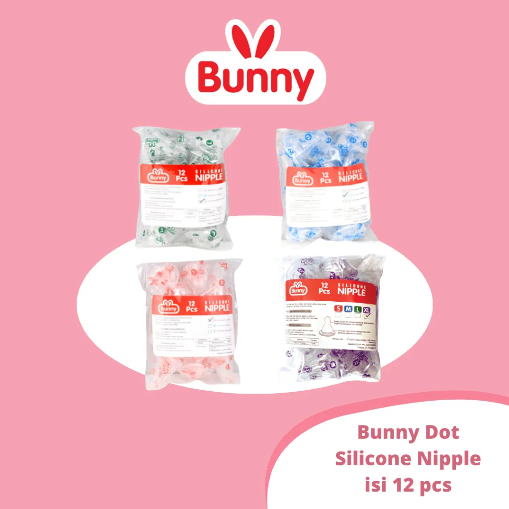 Lusty Bunny Silicone Nipple Standar Neck Dot Bulat Isi 12 ADN5505