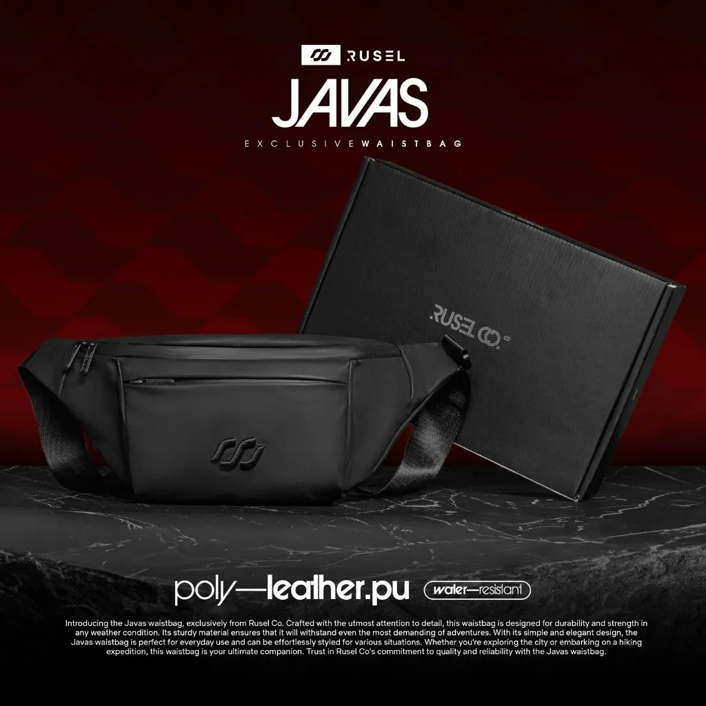 RUSELCO I Waistbag Javas Pria Pinggang Pria Waterproof
