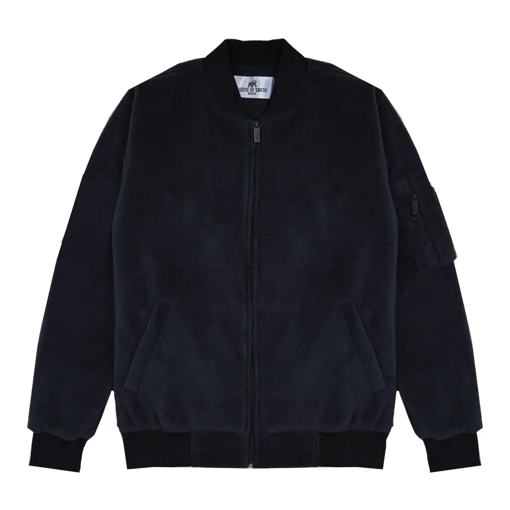 House of Smith Jaket Bomber Pria - Bomen Black #5