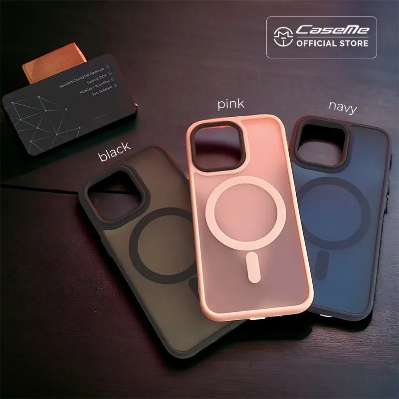Caseme Casing MAGSAFE Space iPhone X XS XR 15 14 13 12 11 PRO MAX Anti Menguning Fast Charging Soft Case