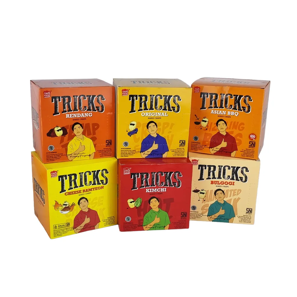 Tricks Biskuit Kentang Potato Baked Chips - Netto 10 pc x 20gr