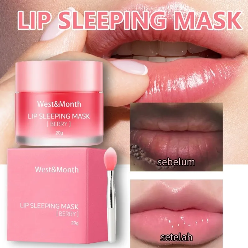 lip balm  lip mask krim pelembab bibir hitam lip balm lip mask Serum bibir pelembab bibir 20g pemerah bibir lipbam bibir masker bibir Perbaikan pelembab bibir kering dan pecah-pecah masker perawatan bibir memudarkan kerutan bibir