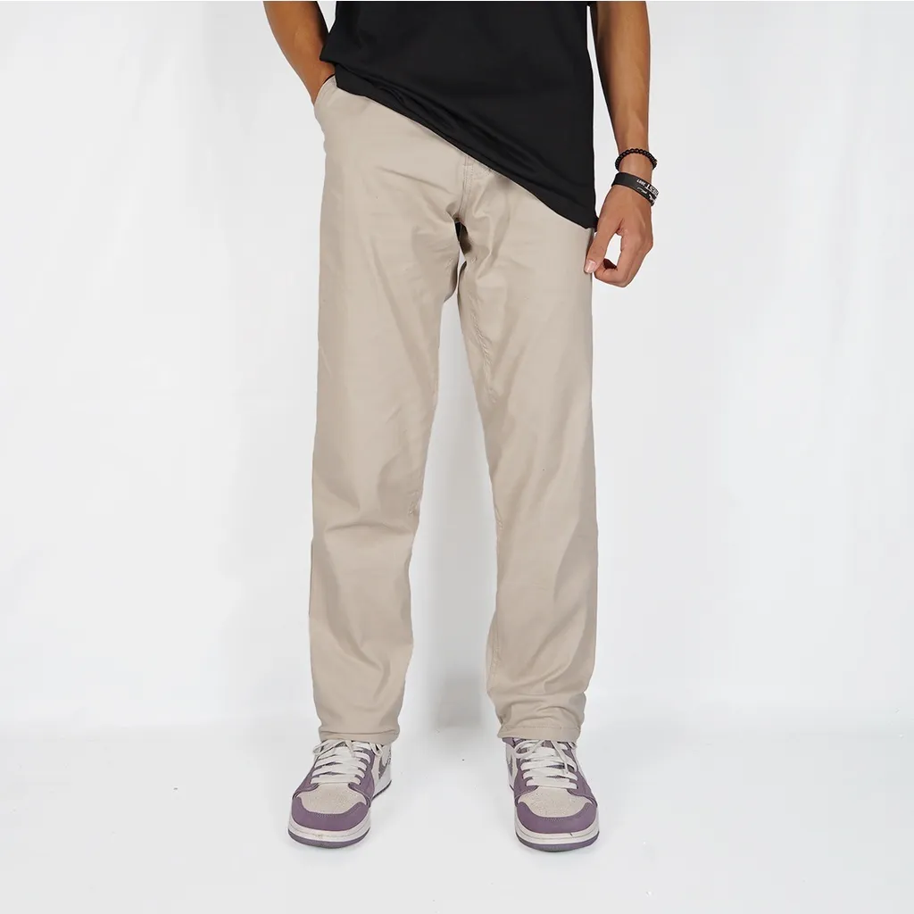 NVSR Celana Panjang Krem Long Chino Pants Cream Casual
