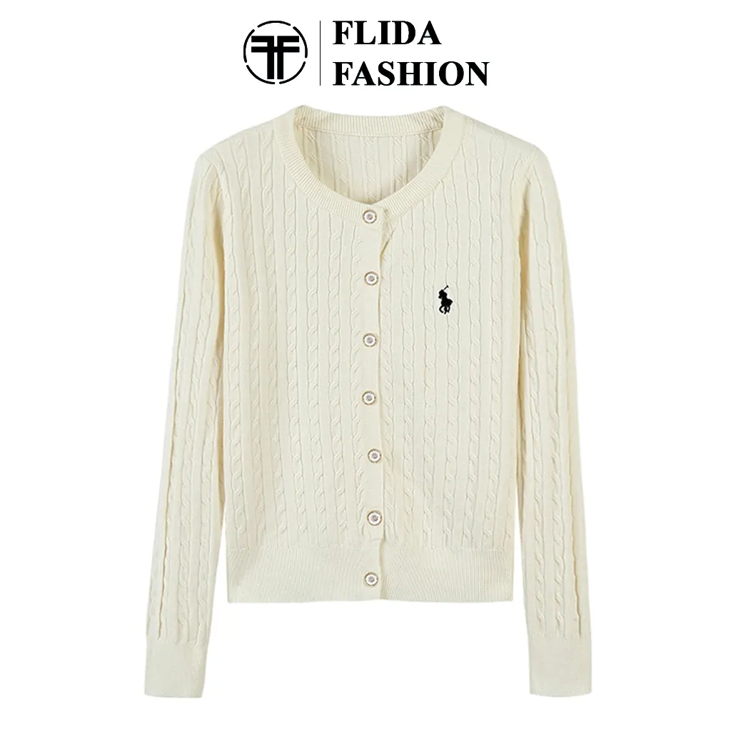 FLIDA FASIHON - 020 Cardigan rajut wanita PREMIUM BEST SELLER kancing hidup kerah Uneck lengan panjang