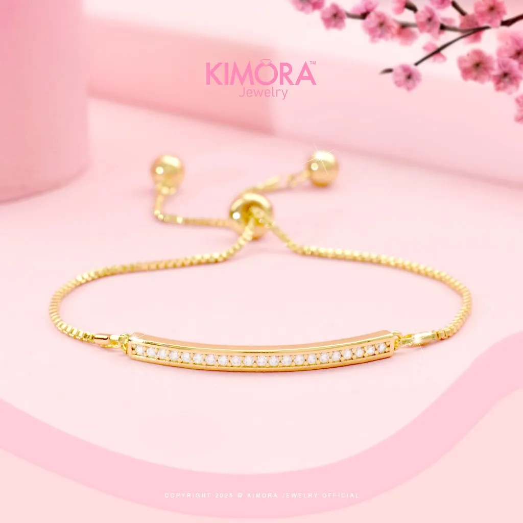 Kimora  - Gelang Rhodium Wanita Listrings Gold Plated 18k Gtr211