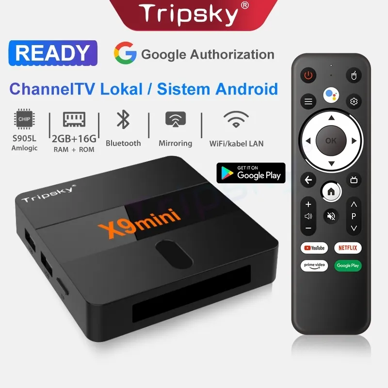 Tripsky X9mini Android Tv Box Ram 4gb Rom 32gb Bluetooth Tv Box Android 14 Support 4K Smart Tv Box