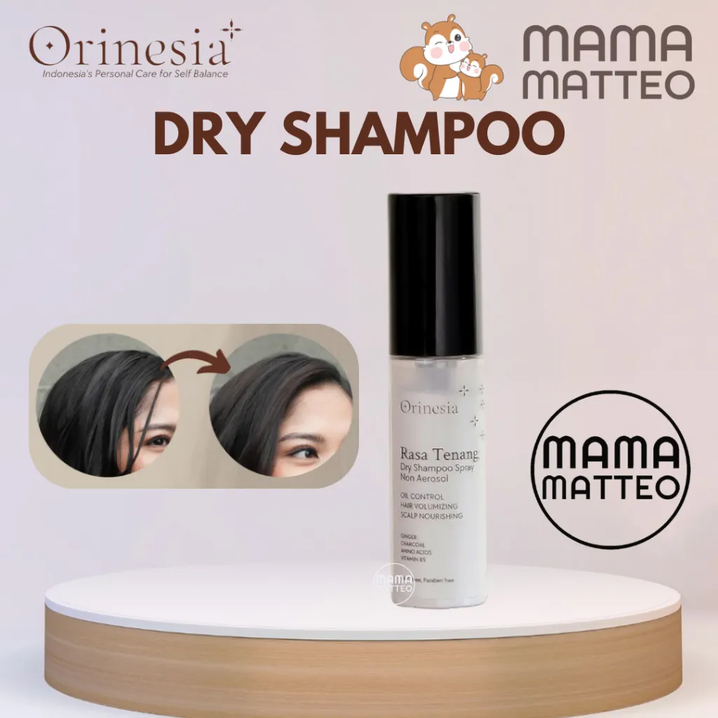 ORINESIA Dry Shampoo Rasa Tenang 32gr / Sampo Hair Powder Anti Rambut Lepek Non Aerosol / BANDUNG
