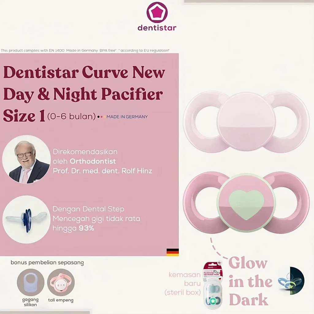 Dentistar New Day & Night Curve Pacifier Size 1