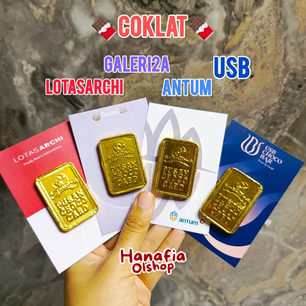 COKLAT mini gold | cokelat GIFT ANTUM USB GALERI2A | Coklat Mini Gold Batangan Hadiah Lucu Kemasan Satu Batang Halal Mini Praktis