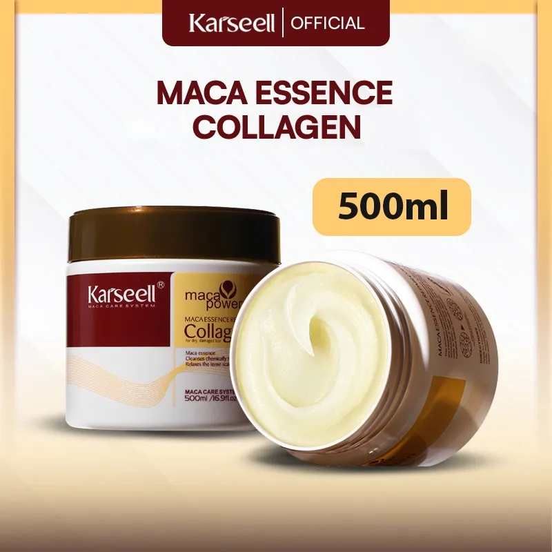 Karseell Smoothing Keratin Treatment - Hair Mask Collagen Essence / Pelurus rambut tanpa Catok - 500ml