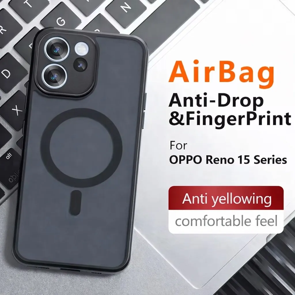 Case Reno 15 5G / 15 Pro Max / 15F 5G / 14 5G / 14 Pro 5G / 14F 5G / 13F / 13 / 12 / 12 Pro Magsafe Magic Armor Dust Proof Hole Matte Case