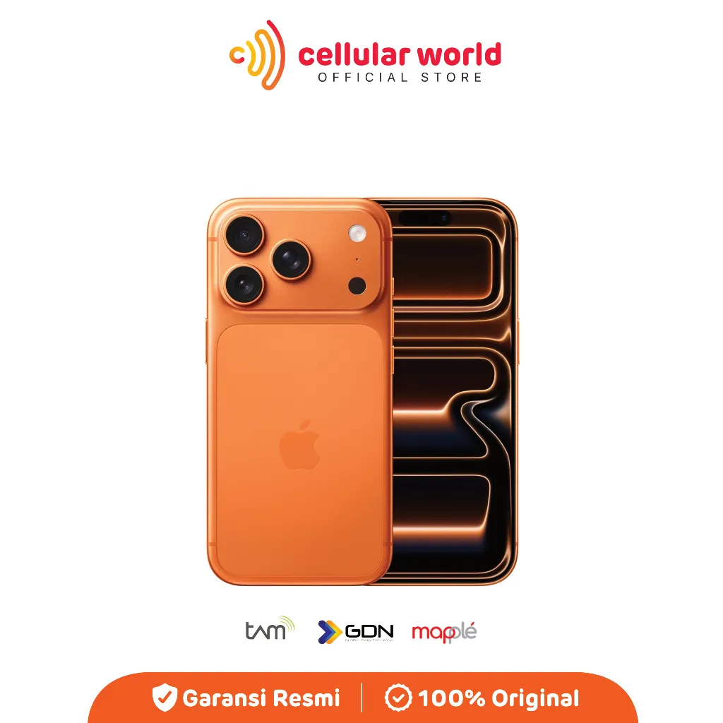 iPhone 17 Pro (A19 Pro) | Triple 48MP Fusion Camera | Center Stage Camera [Garansi Resmi]