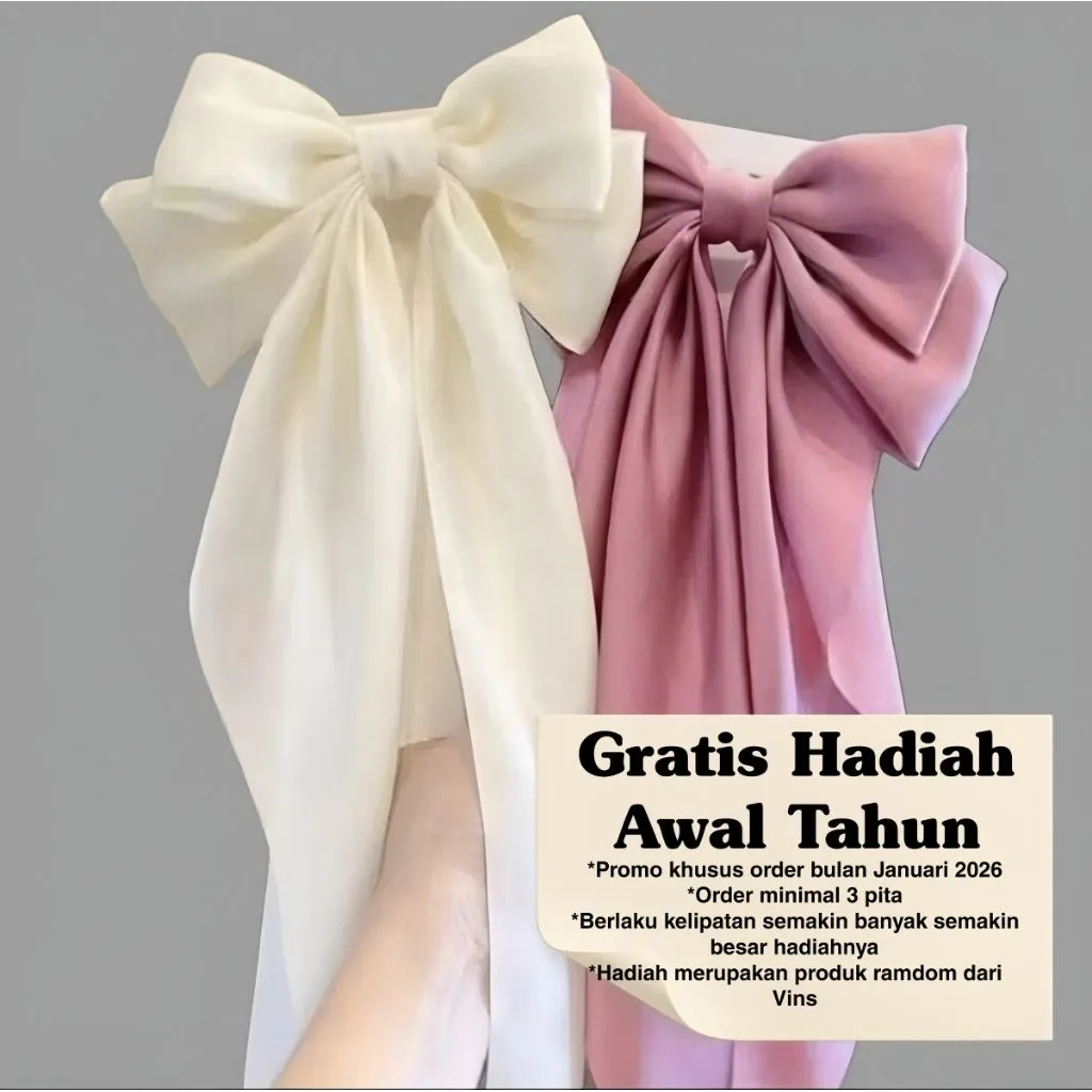 Vins Peniti / Jepit Pita Hijab Panjang  / Bros Pita Besar Korea Vintage Satin