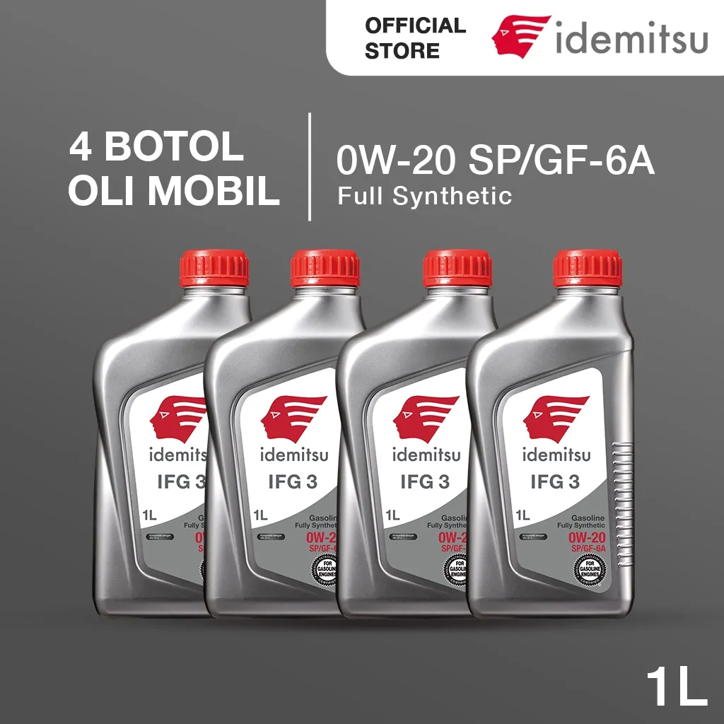 PAKET OLI IDEMITSU IFG3 0W-20 SP/GF-6A (1L) 4 BOTOL OLI MESIN MOBIL