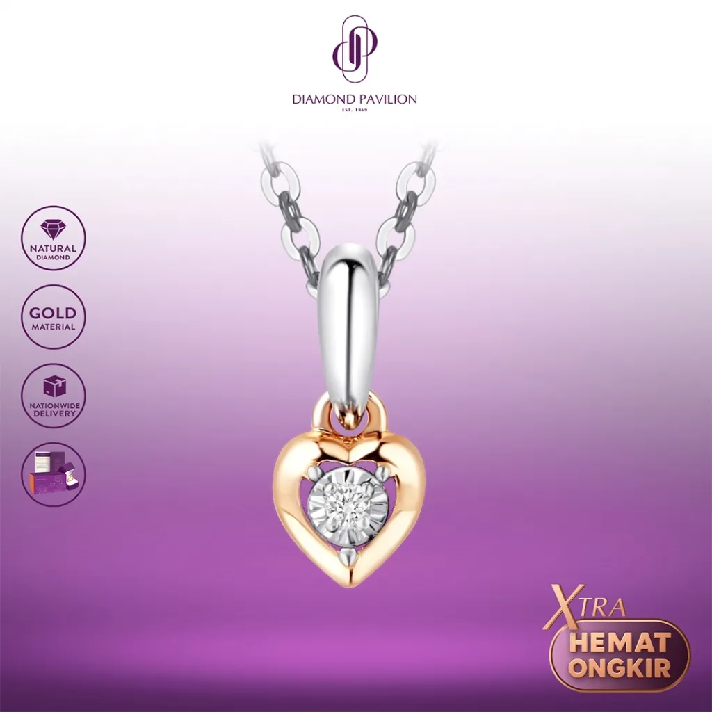 Diamond Pavilion Liontin Emas Batu Berlian Carlene Pendant