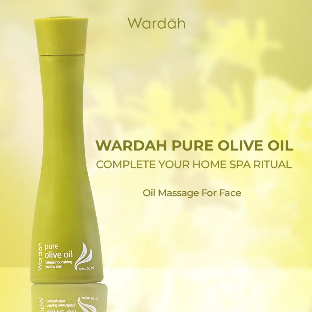 WARDAH Pure Olive Oil 50 ml - Oil Multifungsi Untuk Wajah Lembap dan Relaks - Dilengkapi dengan Bamboo dan Cedarwood - Tekstur Ringan dan Tidak Lengket - Makeup