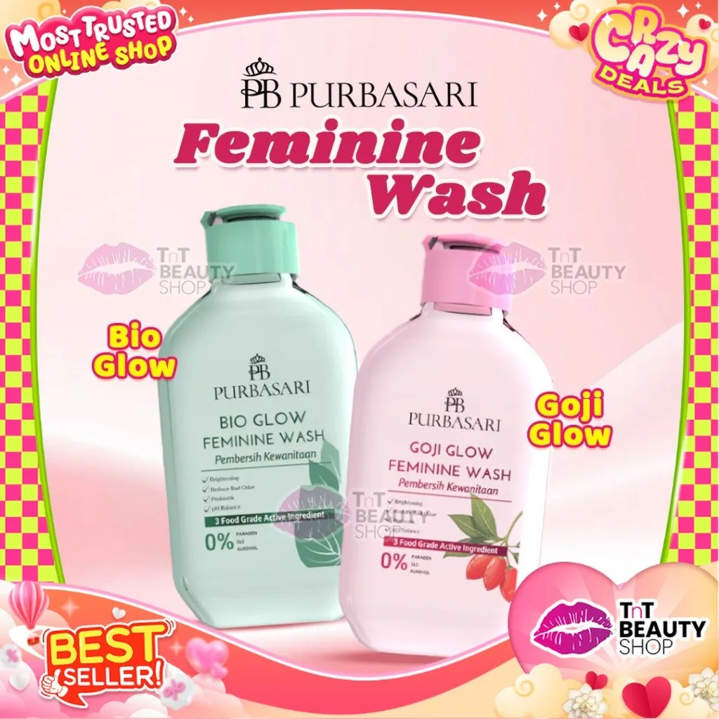 Purbasari Pembersih Kewanitaan Bio Glow Feminine Wash Goji Glow Feminine wash 60ml & 100ml | TnT Beauty Shop