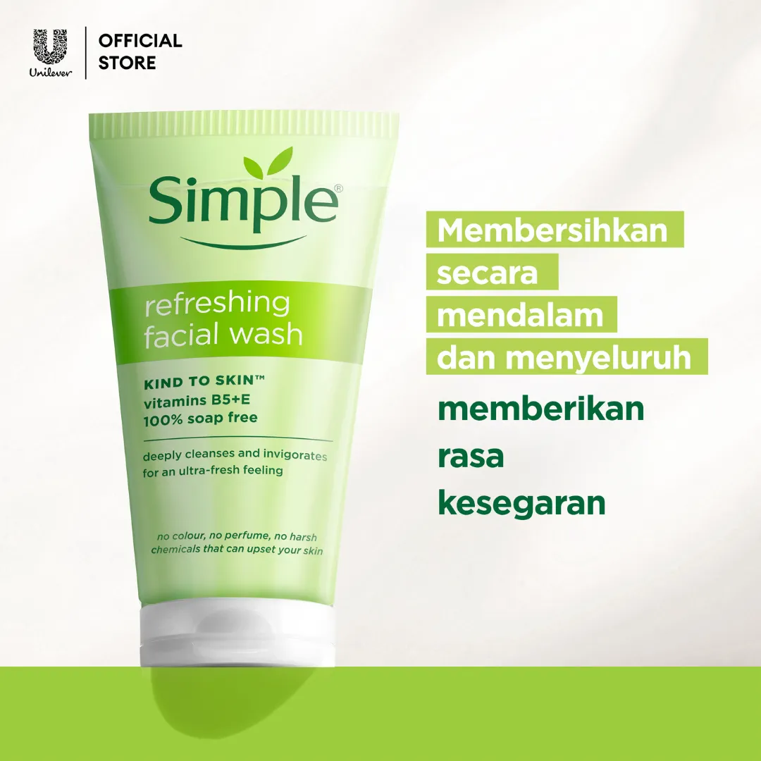 Simple Facial Wash Gel Refreshing 150ml - Sabun Cuci Muka - No Harsh Chemicals