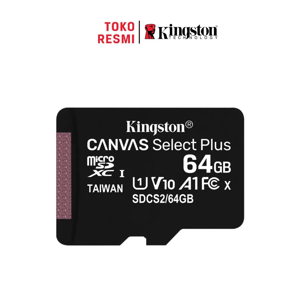 Kingston Canvas Select Plus Class 10 microSD Card 64GB (SDCS3/64GBSP)