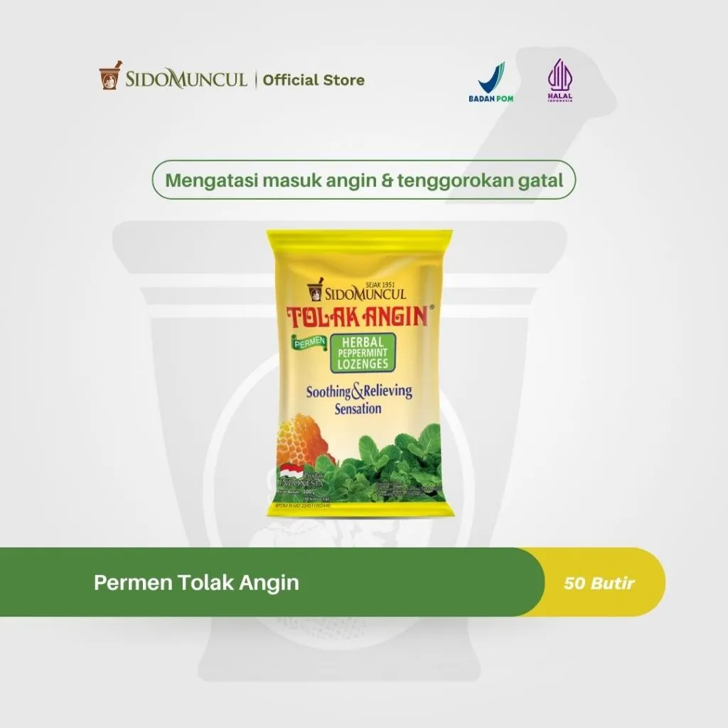Permen Tolak Angin (Isi 50 Butir) - Masuk Angin Tenggorokan Gatal