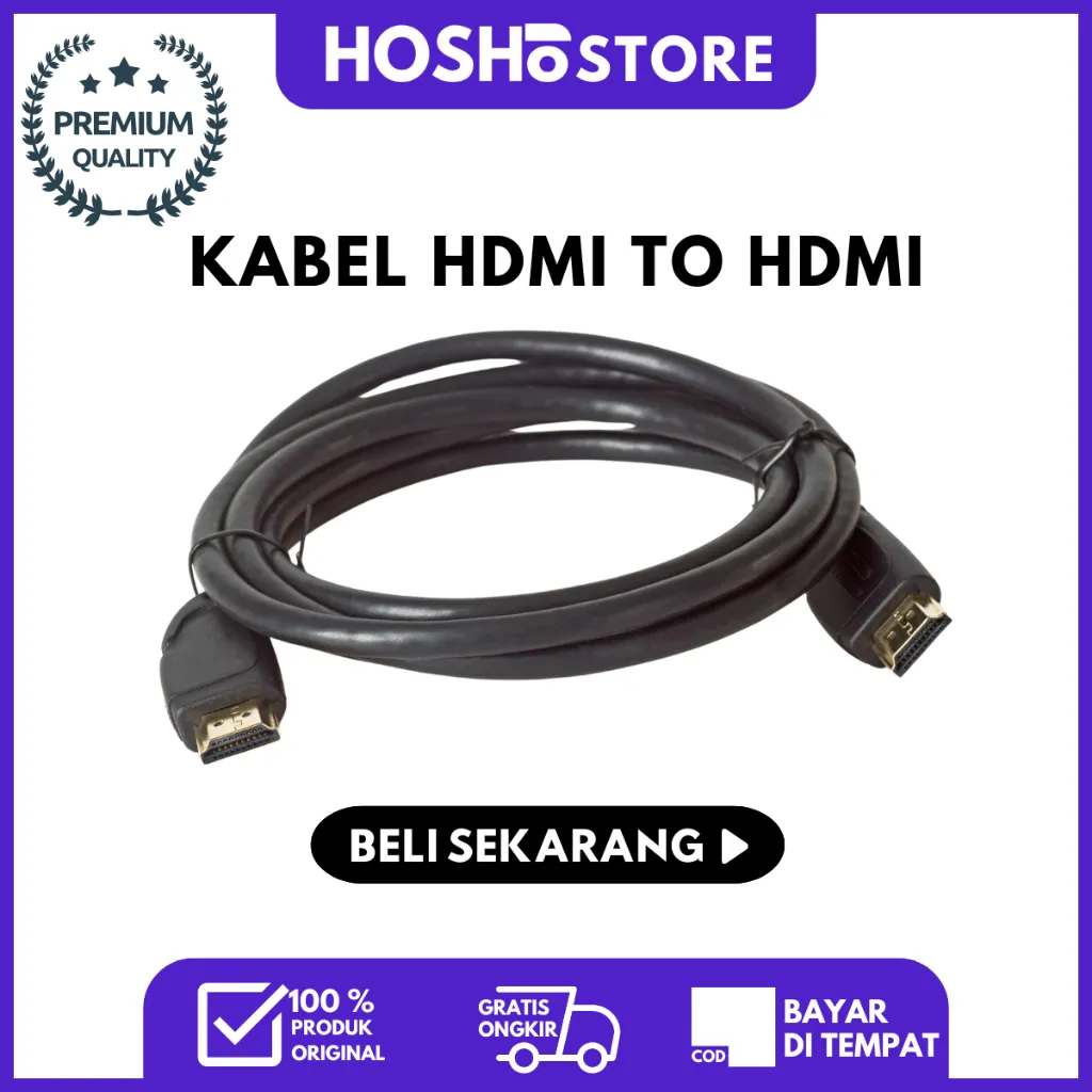 Kabel HDMI to HDMI 1 Meter Berkualitas Terbaik: Koneksi Stabil dan Gambar Jernih