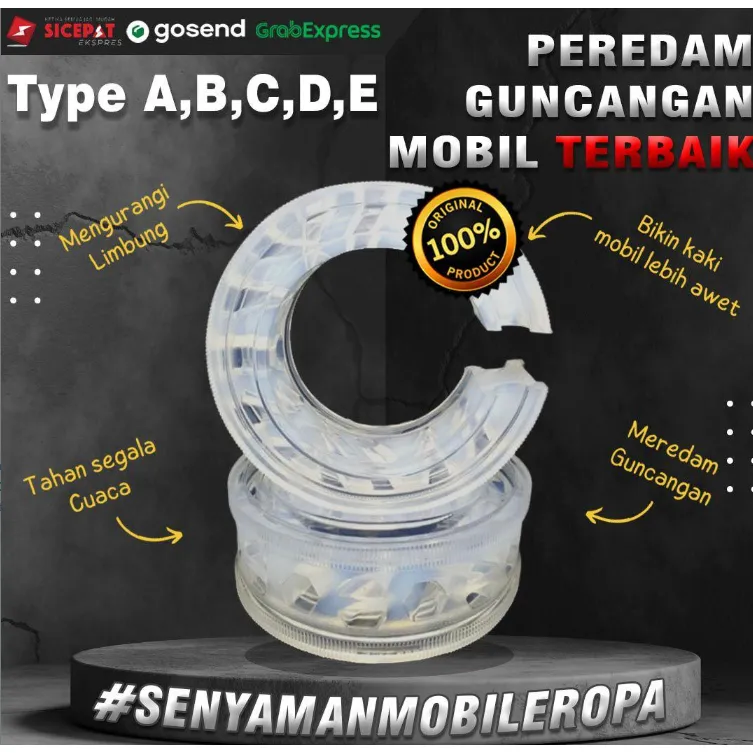 Spring Buffer Transparan Stabilizer Mobil Dumper Karet Peredam