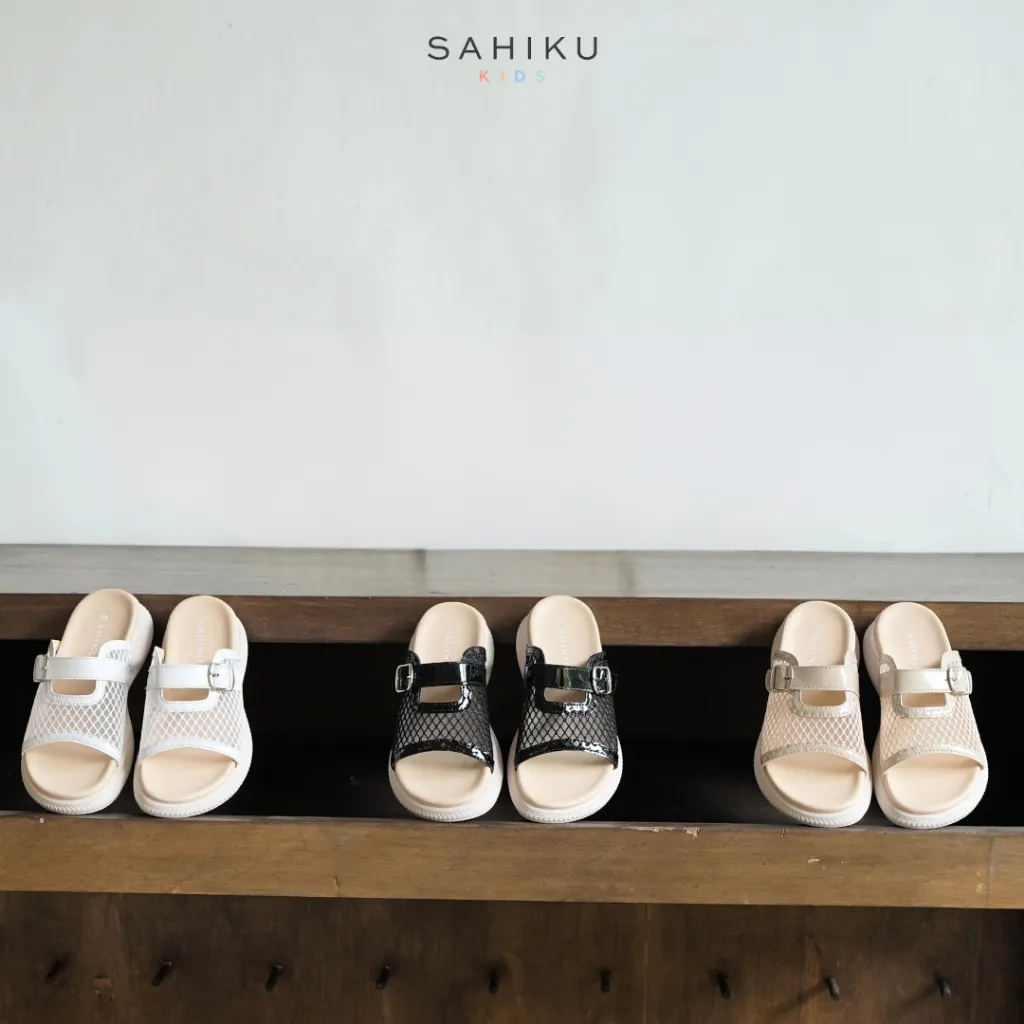 SAHIKU - Yuri Kids Sandal Mesh Anak Perempuan Size 27-36 Casual Fishnet Korean Style Slip On Ringan