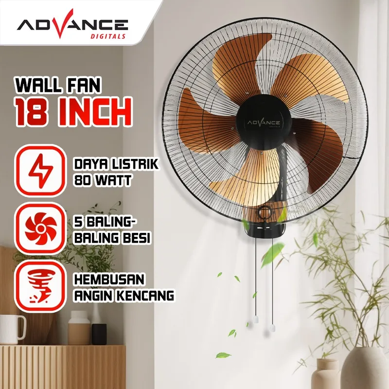 Advance WF-1835 Kipas Angin Dinding 18 inch / 16 inch Kipas Angin Kencang Kipas Angin Tembok Kipas Angin Dinding Rangka Besi Kipas Angin Dinding Murah Garansi resmi 1 tahun