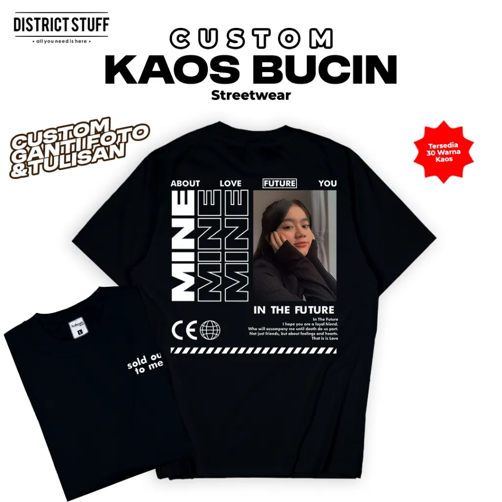Kaos Custom Foto Bucin Streetwear Pria Wanita | Design 15 - 20
