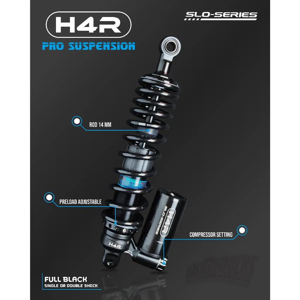 Shockbreaker H4R 330MM 340MM Motor Matic Shock Vario 125 150 160 Stylo 160 Beat Scoopy Genio Xride Filano Universal