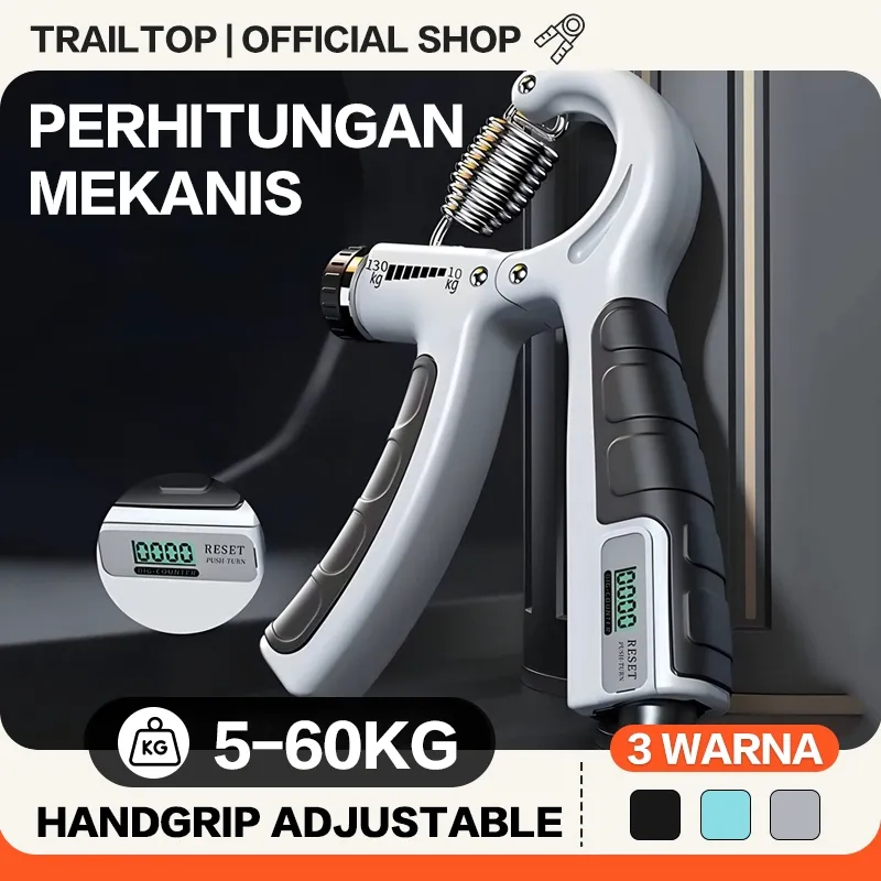 TrailTop Handgrip 5-60Kg Adjustable Alat Olahraga Tangan Handgrip Otot Lengan Tangan Portable