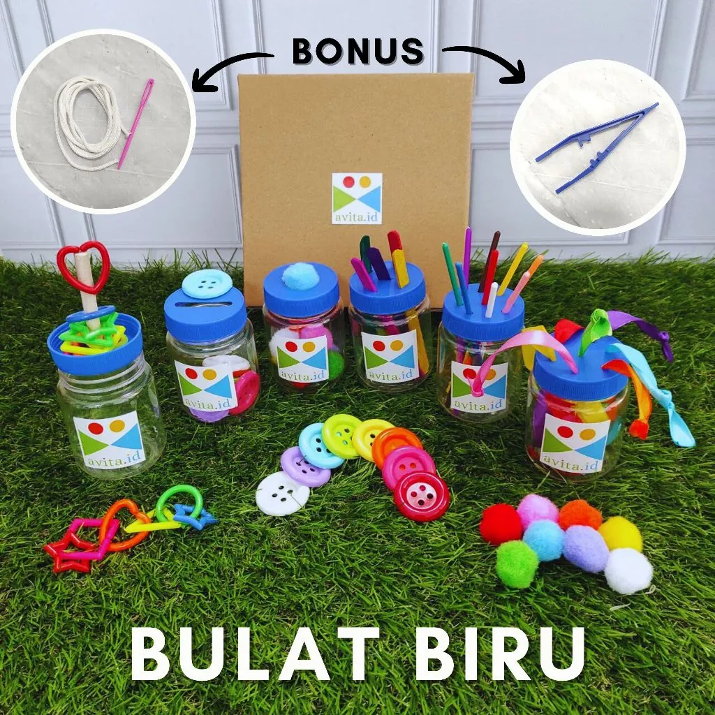 Busy Jar 20 in 1 / mainan Montessori anak sensori motorik / Fine Motoric Play / Mainan Edukasi Anak / Busy Jar Belajar Anak / Kreatif Sensory / belajar bentuk