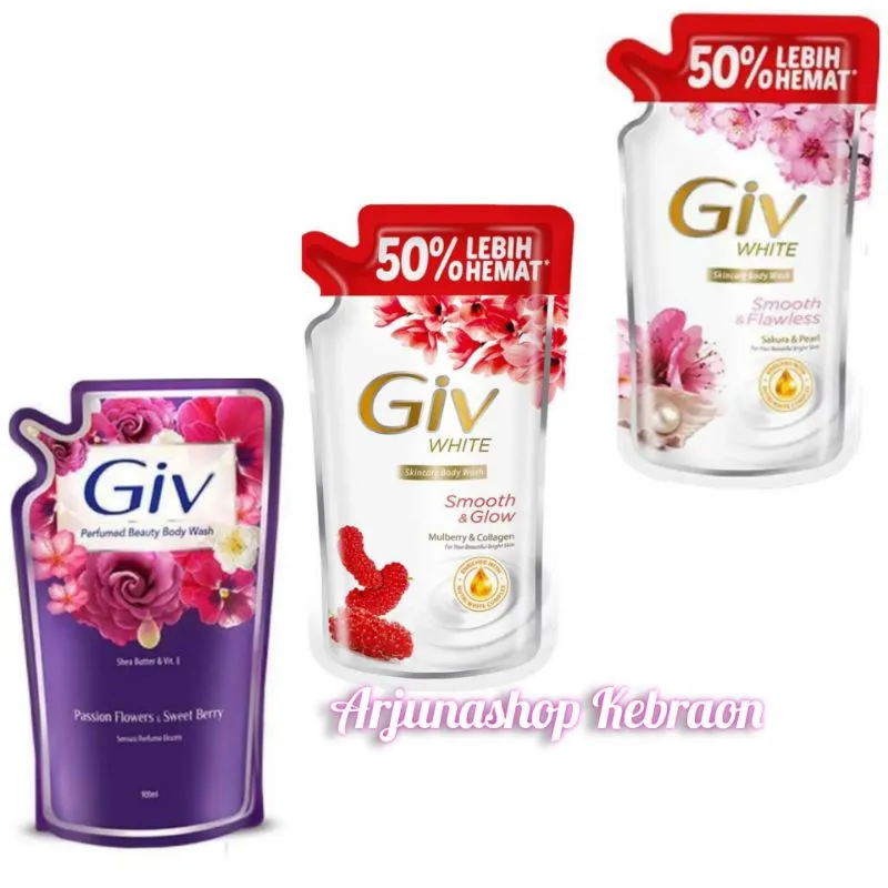 GIV JUMBO Bodywash Sabun Mandi Cair Refill 825ml