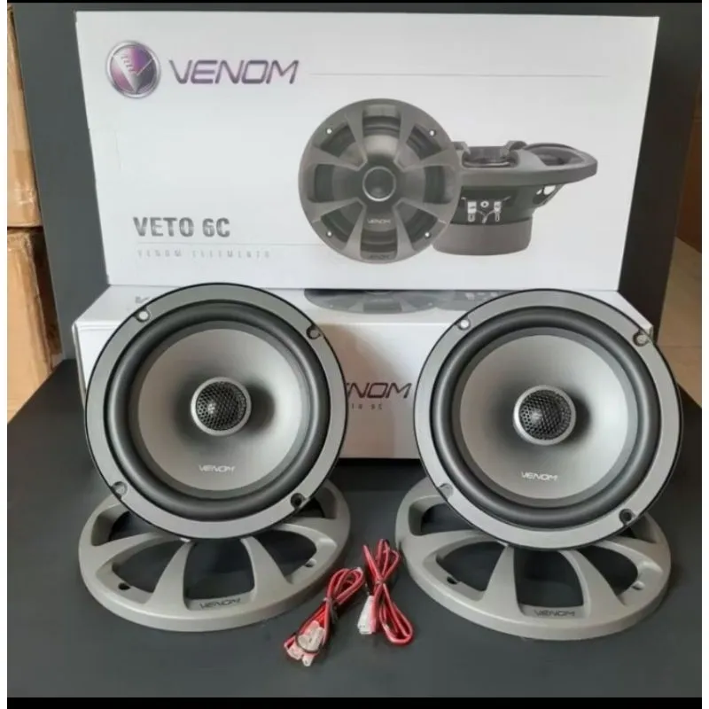 Speaker Mobil Venom Veto 6 & 6C 6 Inch Coaxial - Suara Jernih untuk Upgrade Audio