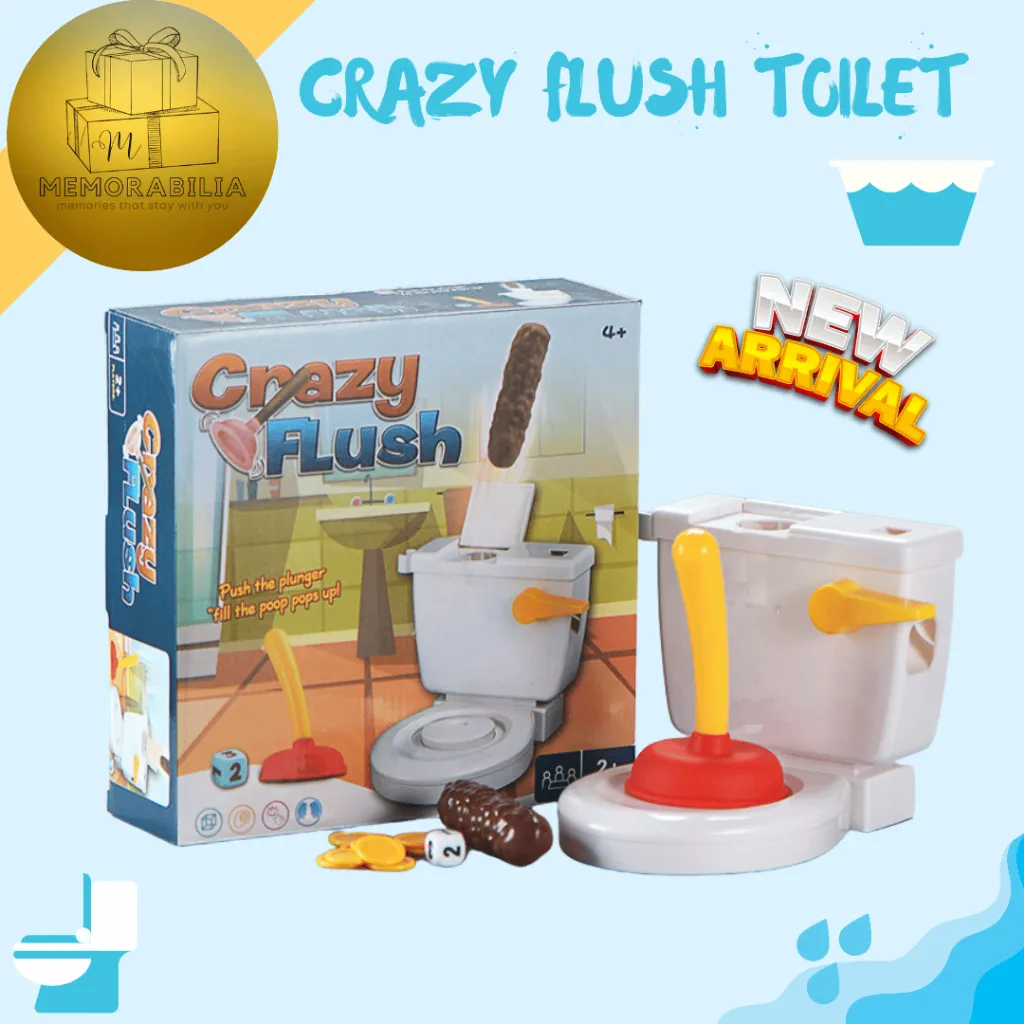 Mainan Seru Flush Toilet Game Party Game Poop Sirem Kloset Main Keluarga Teman Kado Ultah