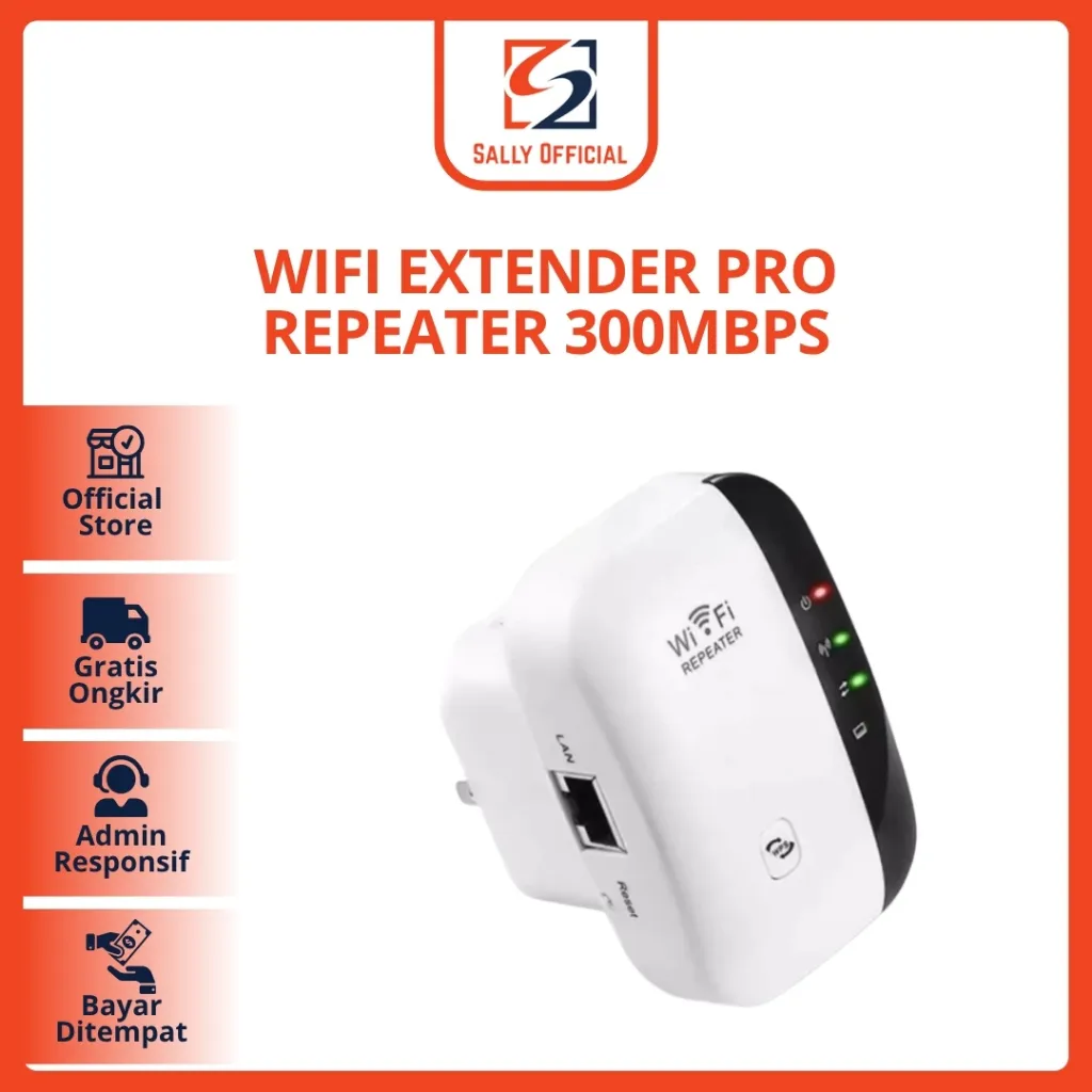 Extender Pro Wifi Repeater Penguat Sinyal Amplifier 300Mbps Access Point Wireless