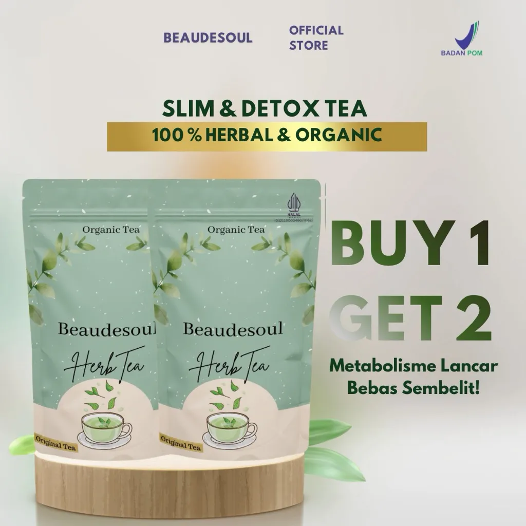 Beaudesoul Teh Pelangsing Promo Beli 1 Gratis 1 Varian Original Biasa | Detox Herbal | Diet Alami