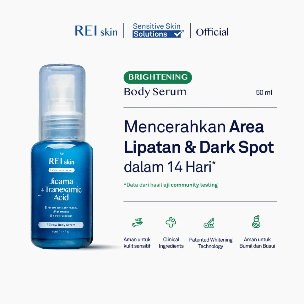 Jicama + Tranexamic Acid REInew Body Serum | Brightening Body Serum untuk Mencerahkan Area Lipatan