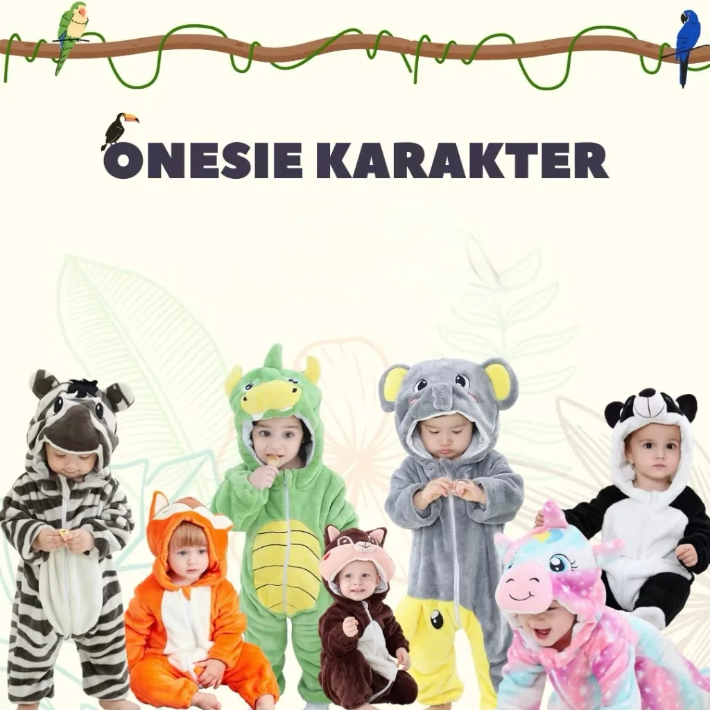 BABYPOTATO - Onesie Karakter Kostum Anak Bayi Lucu (0-6Bulan s/d 30-36Bulan)