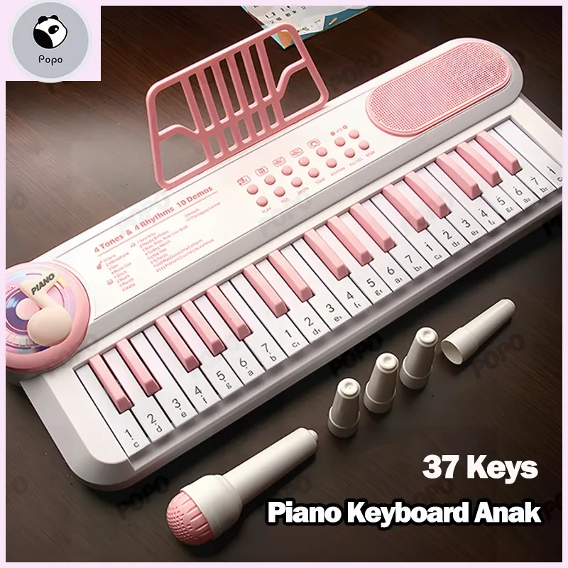 Mainan Piano Keyboard Anak Digital Piano Elektronik 37 Keys Lengkap Mic Dan Charger Mainan Music Anak