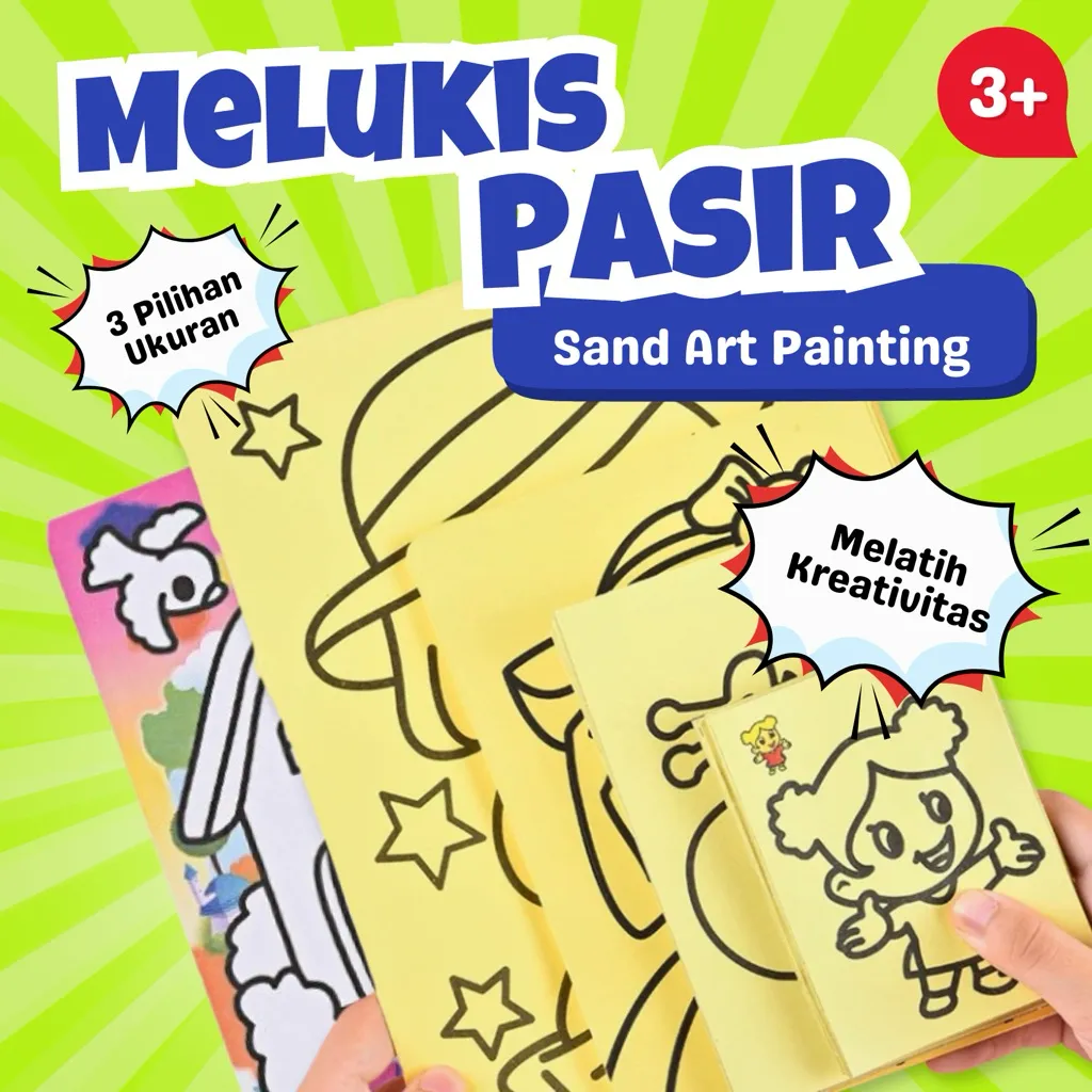 [EDUFUNTOYS] Sand Art Lukis Pasir Kreatif Anak Edukasi DIY dengan Berbagai Ukuran
