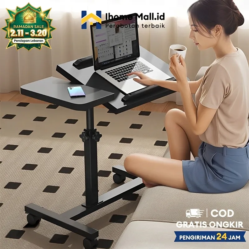 IH Meja Belajar Lipat Meja Laptop Portable Meja Laptop Adjustable Meja Belajar Portable Standing Desk