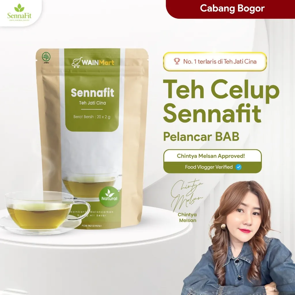 Teh Jati Cina Celup Sennafit | Bantu Lancarkan BAB Saat Puasa & Perut Lebih Nyaman