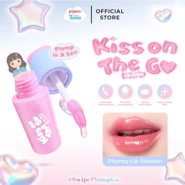 Pigeon Teens Kiss On the Go Lip Serum 2ml |Tinted Magic Color | Natural Looking Tint | Hydrated & Plumpy Lip Solution