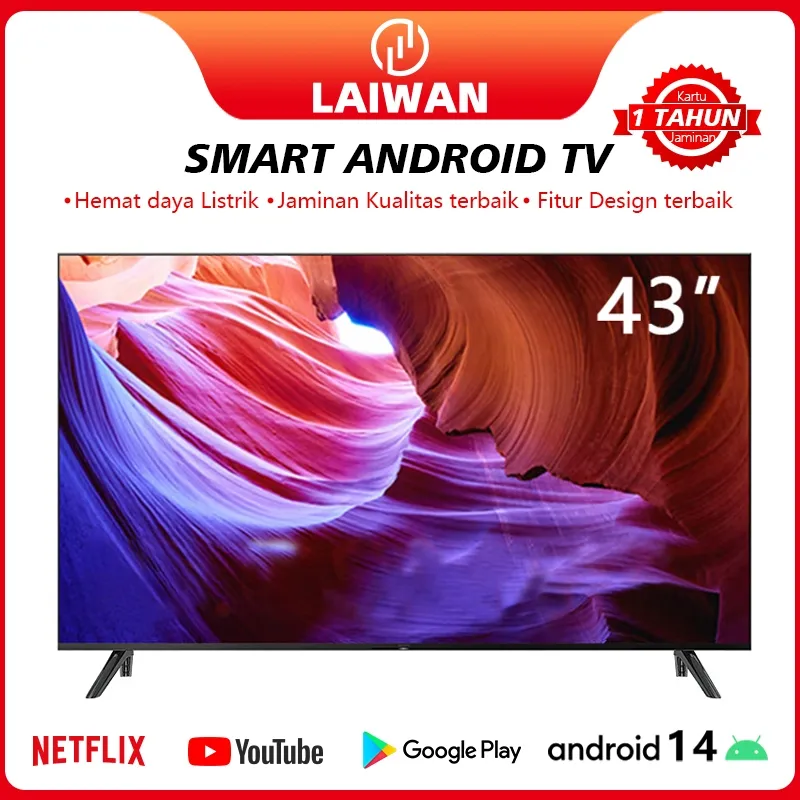 LAIWAN Smart TV 40/43/32 inch TV LED Digital Android TV FHD/UHD Televisi