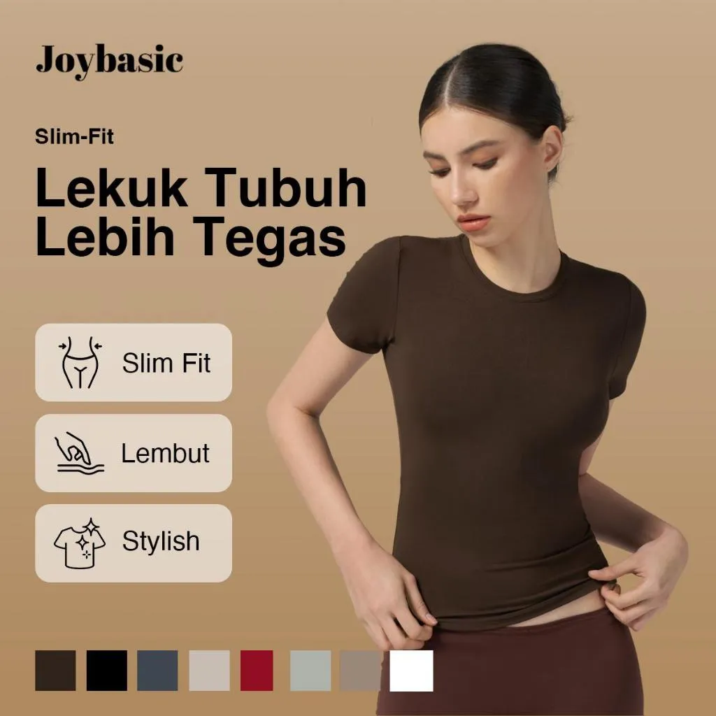 Joybasic All Day Fit Crew Neck Fitted T-shirt Soft