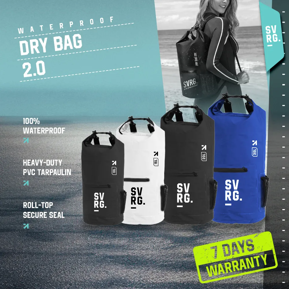 SVRG Dry Bag - Tas Dry Bag Ransel - Tas Waterproof - 5L,10L, 15L, 20L, 30L